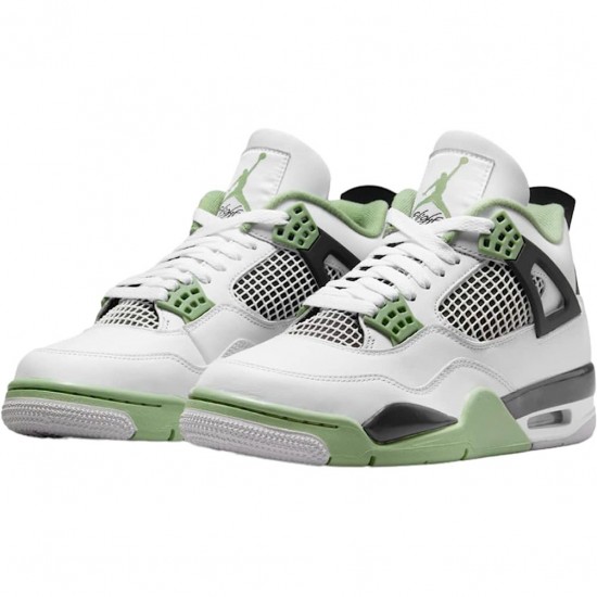 Kixify Jordan 4 Retro White Oil Green Dark Ash White/Seafoam/Dark Ash/Neutral Grey AQ9129-103