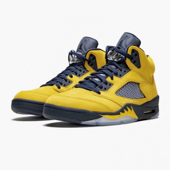 Kixify Jordan 5 Retro Michigan 2019 AmarilloCollege Navy Amarillo/College Navy-Amarillo CQ9541-704