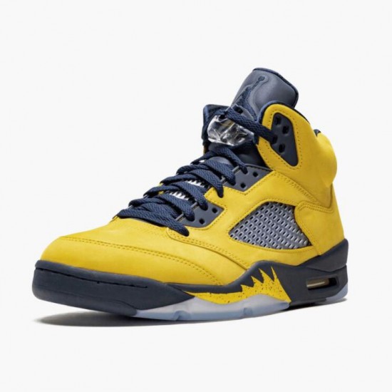 Kixify Jordan 5 Retro Michigan 2019 AmarilloCollege Navy Amarillo/College Navy-Amarillo CQ9541-704