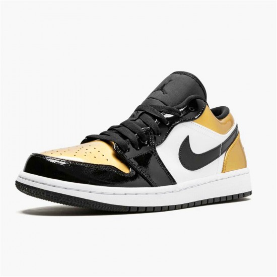 Kixify Nike Air Jordan 1 Low Gold Toe Metallic Gold/Black-White