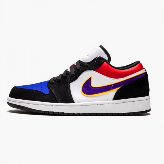 Kixify Nike Air Jordan 1 Low Lakers Top 3 Black/Court Purple-University Gold-Bright Crimson-Game Royal-White