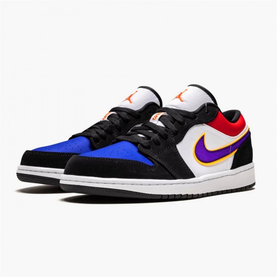 Kixify Nike Air Jordan 1 Low Lakers Top 3 Black/Court Purple-University Gold-Bright Crimson-Game Royal-White