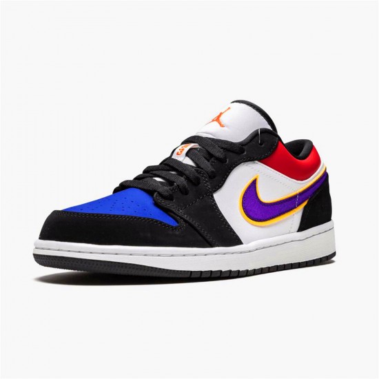 Kixify Nike Air Jordan 1 Low Lakers Top 3 Black/Court Purple-University Gold-Bright Crimson-Game Royal-White