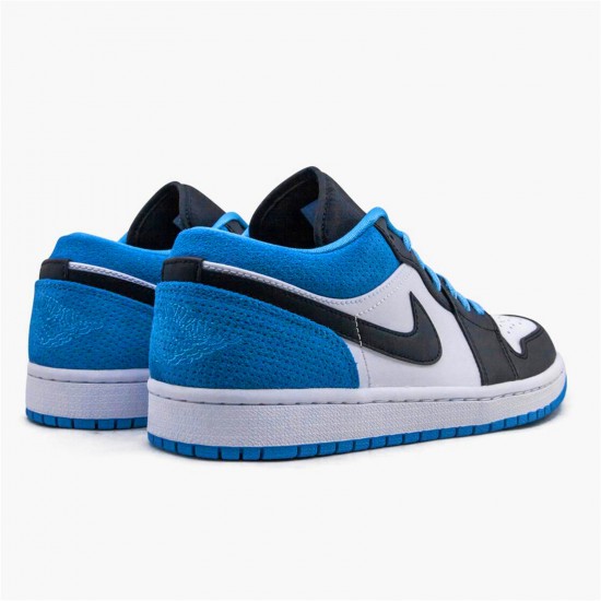 Kixify Nike Air Jordan 1 Low Laser Blue Black/Black-Laser Blue-White