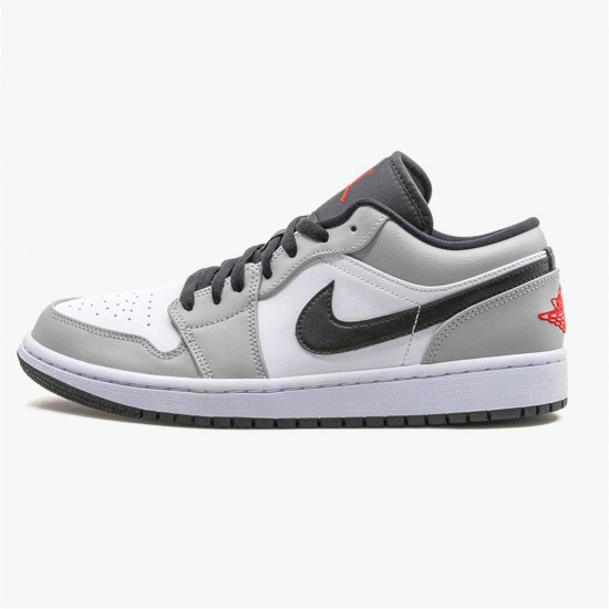 Kixify Nike Air Jordan 1 Low Light Smoke Grey Light Smoke Grey/Gym Red-White