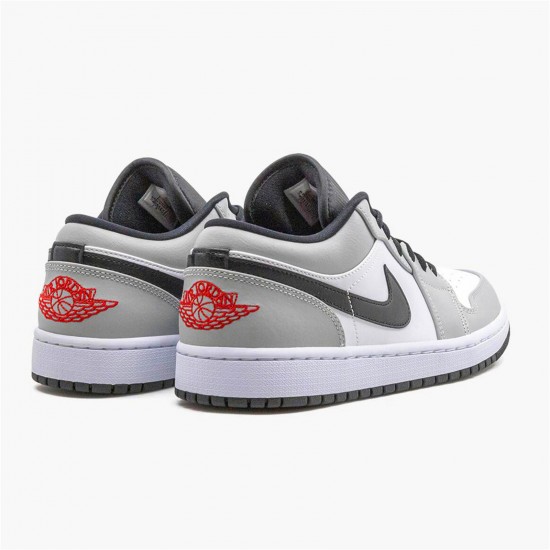 Kixify Nike Air Jordan 1 Low Light Smoke Grey Light Smoke Grey/Gym Red-White