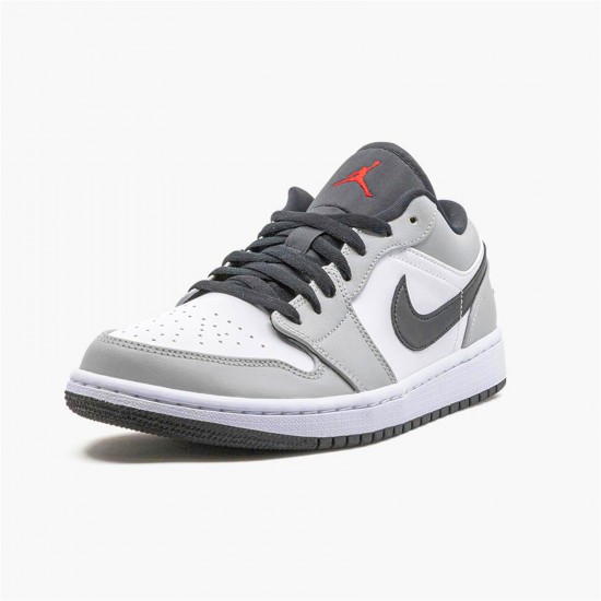 Kixify Nike Air Jordan 1 Low Light Smoke Grey Light Smoke Grey/Gym Red-White