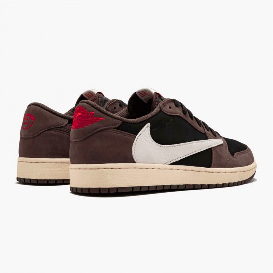 Kixify Nike Air Jordan 1 Retro Low OG SP Travis Scott Black/Dark Mocha-University Red-Sail