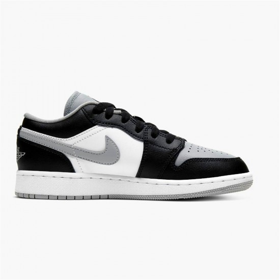 Kixify Nike Air Jordan 1 Low Grey Toe (GS) Black/Black-Light Smoke Grey-White