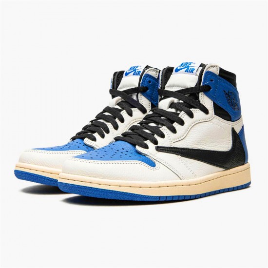 Kixify Nike Air Jordan 1 High OG SP Fragment x Travis Scott Sail/Black-Military Blue-Shy Pink