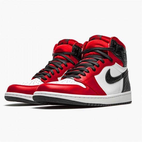 Kixify Nike Air Jordan 1 Retro High Satin Snake Chicago (W) Gym Red/White-Black