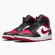 Kixify Nike Air Jordan 1 Mid Bred Toe Black/Noble Red-White