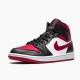 Kixify Nike Air Jordan 1 Mid Bred Toe Black/Noble Red-White