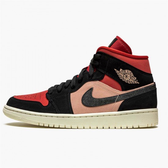 Kixify Nike Air Jordan 1 Mid Canyon Rust (W) Particle Beige/Black-Canyon Rust-Sail