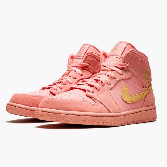 Kixify Nike Air Jordan 1 Mid Coral Gold Coral Stardust/Club Gold-Coral Stardust