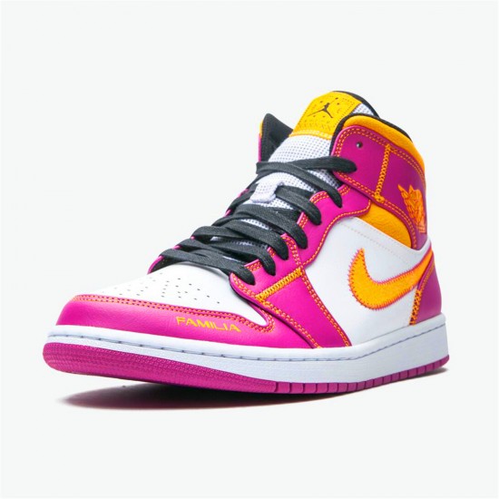 Kixify Nike Air Jordan 1 Mid Dia de los Muertos White/Fuchsia-Orange-Black