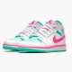 Kixify Nike Air Jordan 1 Mid White Pink Green Soar (GS) White/Digital Pink-Aurora Green-Soar