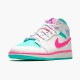 Kixify Nike Air Jordan 1 Mid White Pink Green Soar (GS) White/Digital Pink-Aurora Green-Soar