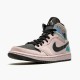 Kixify Nike Air Jordan 1 Mid Dirty Powder Iridescent (W) Barely Rose/Black-Black-Multi-Color