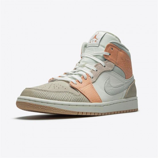 Kixify Nike Air Jordan 1 Mid Milan Sail/Light Bone-String-Shimmer