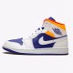 Kixify Nike Air Jordan 1 Mid Royal Blue Laser Orange White/Deep Royal Blue-Track Red-Laser Orange