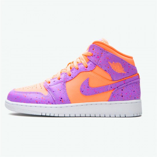 Kixify Nike Air Jordan 1 Mid SE GS Atomic Pulse Orange Pulse/Atomic Violet/Laser Crimson/Voltage Purple/White