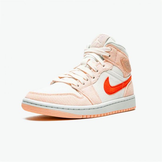 Kixify Nike Air Jordan 1 Mid SE Corduroy Sail Sail/Orange Quartz-White-Orange