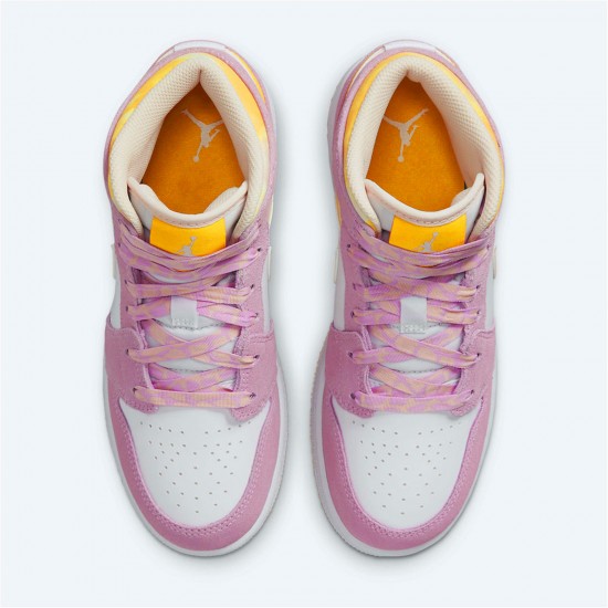 Kixify Nike Air Jordan 1 Mid SE Arctic Pink (GS) Light Arctic Pink/University Gold-White