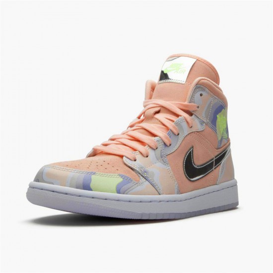 Kixify Nike Air Jordan 1 Mid SE P(HER)SPECTIVE (W) Washed Coral/Chrome-Light Whistle