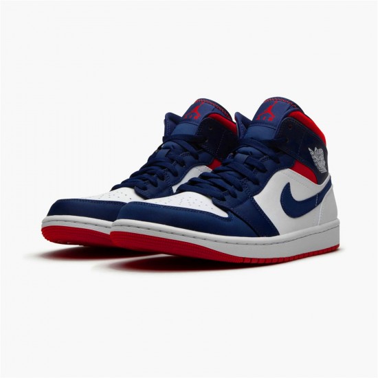 Kixify Nike Air Jordan 1 Mid SE USA White/Varsity Red-Midnight Navy