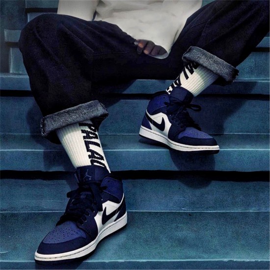 Kixify Nike Air Jordan 1 Mid Obsidian Sanded Purple Obsidian/Sanded Purple-White