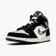 Kixify Nike Air Jordan 1 Mid Satin Grey Toe Black/Smoke Grey-Sail