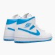 Kixify Nike Air Jordan 1 Mid UNC (W) White/Dark Powder Blue-White