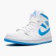 Kixify Nike Air Jordan 1 Mid UNC (W) White/Dark Powder Blue-White