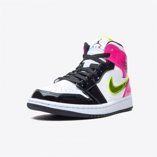 Kixify Nike Air Jordan 1 Mid White Black Cyber Pink White/Black-Cyber-Pink