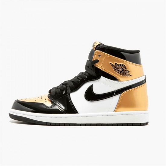 Kixify Nike Air Jordan 1 Retro High NRG Patent Gold Toe Black/Metallic Gold-Summit White