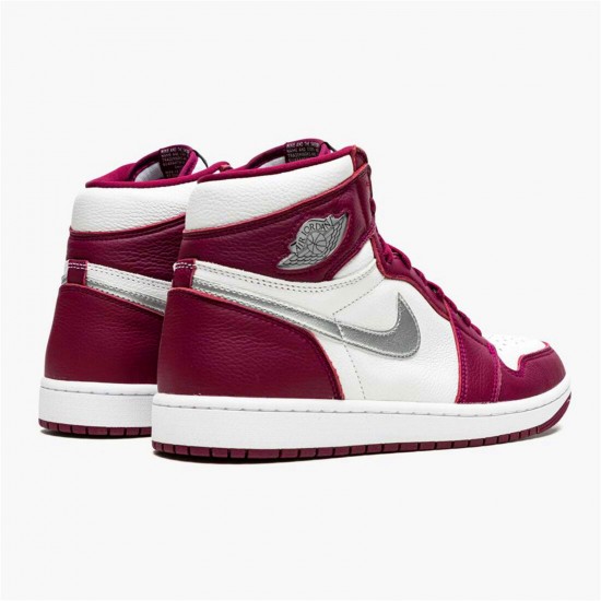 Kixify Nike Air Jordan 1 Retro High OG Bordeaux Bordeaux/White-Metallic Silver