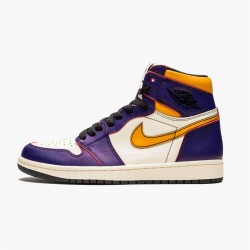 Kixify Nike Air Jordan 1 Retro High OG Defiant SB LA to Chicago Court Purple/Black-Sail-University Gold