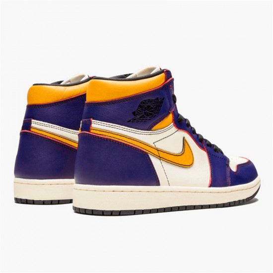 Kixify Nike Air Jordan 1 Retro High OG Defiant SB LA to Chicago Court Purple/Black-Sail-University Gold