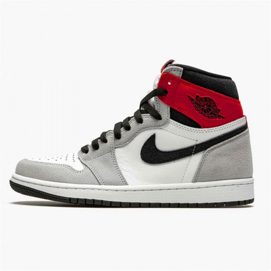 Kixify Nike Air Jordan 1 Retro High Light Smoke Grey White/Black-Light Smoke Grey-Varsity Red