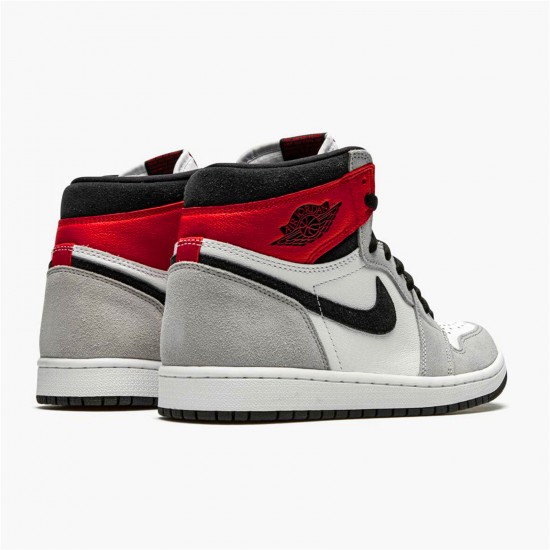 Kixify Nike Air Jordan 1 Retro High Light Smoke Grey White/Black-Light Smoke Grey-Varsity Red