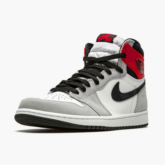 Kixify Nike Air Jordan 1 Retro High Light Smoke Grey White/Black-Light Smoke Grey-Varsity Red