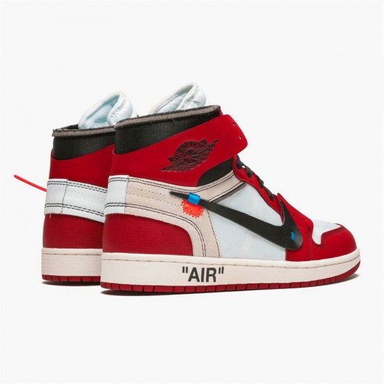 Kixify Nike Air Jordan 1 Retro High Off-White Chicago White/Black-Varsity Red