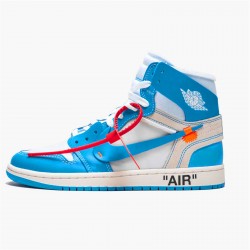 Kixify Nike Air Jordan 1 Retro High Off-White University Blue White/Dark Powder Blue-Cone