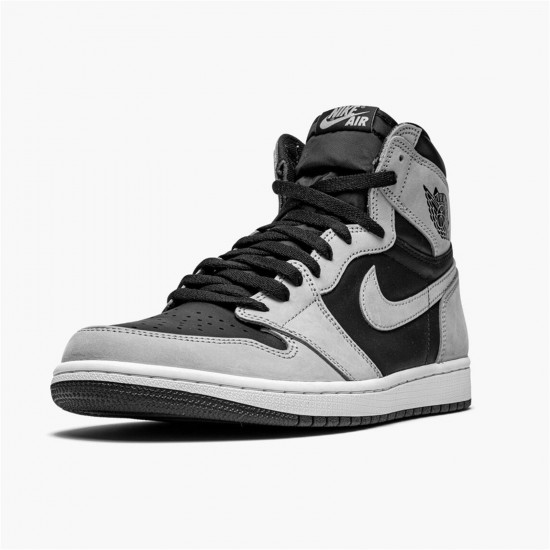 Kixify Nike Air Jordan 1 Retro High Shadow 2.0 Black/White-Light Smoke Grey