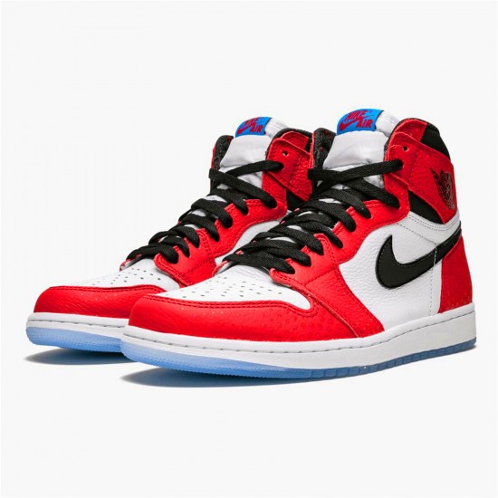 Kixify Nike Air Jordan 1 Retro High Spider-Man Origin Story Gym Red/Black-White-Photo Blue