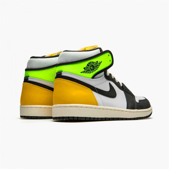 Kixify Nike Air Jordan 1 Retro High White Black Volt University Gold White/Black-Volt-University Gold