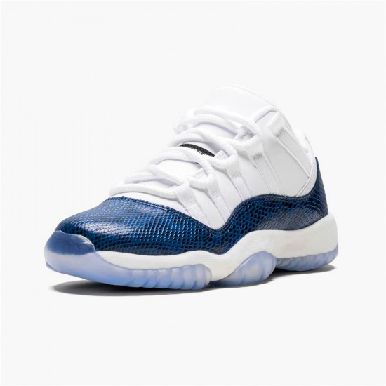 Kixify Nike Air Jordan 11 Retro Low Snake Navy (2019) (GS) White/Black-Navy