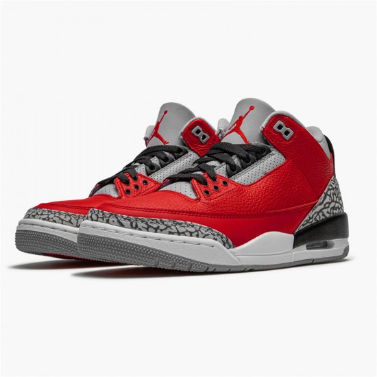 Kixify Nike Air Jordan 3 Retro Fire Red Cement (Nike Chi) Varsity Red/Varsity Red-Cement Grey