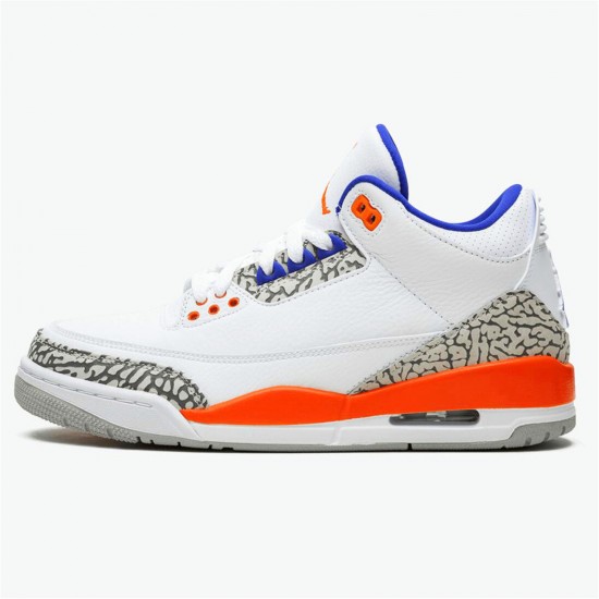 Kixify Nike Air Jordan 3 Retro Knicks White/Old Royal-University Orange-Tech Grey